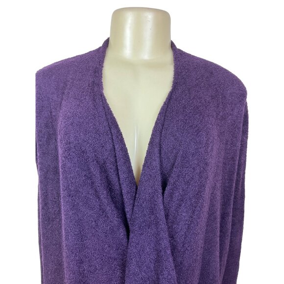 Barefoot Dreams Womens Open Front Cardigan Bamboo Chic Lite Purple Sz S/M - New - Picture 4 of 8